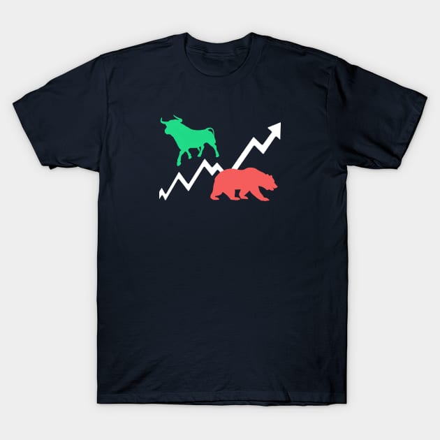 Bears vs Bulls Stock Market Day Trader T-Shirt by Tesla